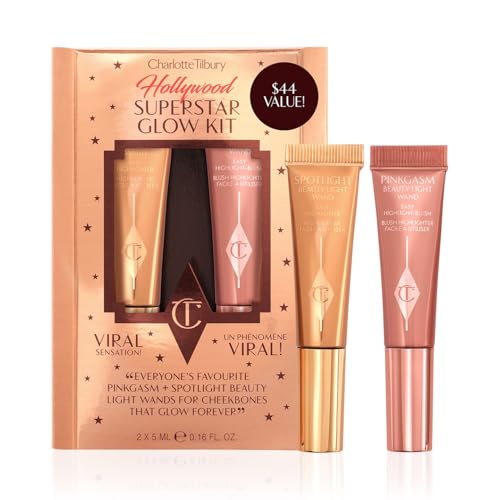 Charlotte Tilbury Beauty Light Wand Liquid Highlighter Makeup - Soft-Focus Highlighter & Blush for Cheeks - Pearlescent, W...