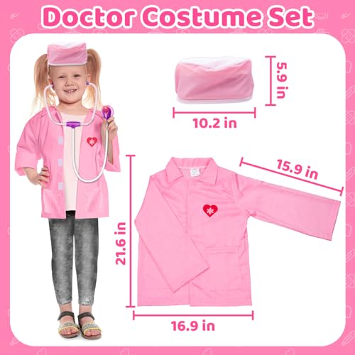 Aowjoy Toy Doctor Kit for Kids, 27Pcs Pretend Medical Station Set with Costume, Medical Role Play Set Toys for Boys Girls,...