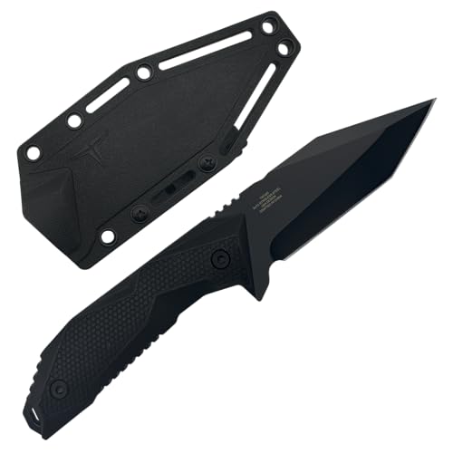 TAKUMITAK Hunting Survival Knife 9" Full Tang Fixed Blade Knives Camping Gear with Extra Set of FRN Handle Scales, MOLLE C...