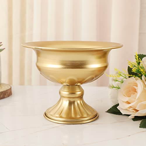 QUTUNI 8Pcs Gold Vases for Centerpieces, 4.72in Centerpieces for Table Mini Sized Flower Arrangement Metal Urn Planter for...