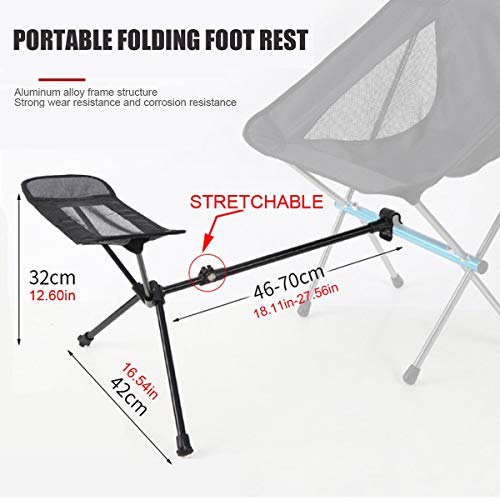 Portable Camping Chair Foot Rest Lightweight Heavy Duty Folding Outdoor Picnic Beach Travel Fishing Backpacking,Durable 60...