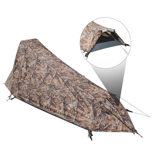 GEERTOP Ultralight Bivy Tent for 1 Person 3 Season Waterproof Single Person Backpacking Tent for Camping Hiking Backpack T...