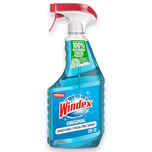 Windex Glass and Window Cleaner Spray Bottle, Packaging Designed to Prevent Leakage and Breaking, Surface Cleaning Spray, ...