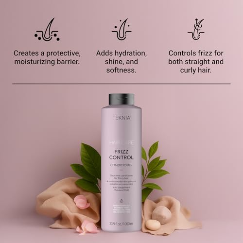 LAKM? Teknia Frizz Control Shampoo, Anti Frizz Shampoo for Frizzy or Curly Hair