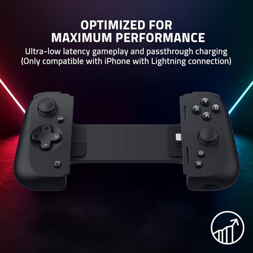 Razer Kishi V2 Mobile Gaming Controller for iPhone (Lightning): Console Quality Controls - Universal Fit w/ Extendable Bri...