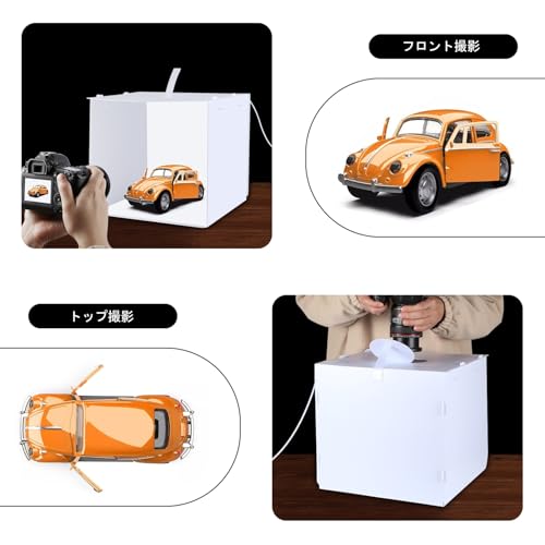 DIYLooks Portable Photo Studio Light Box, Photo Light Box, 16"x16"x16" Professional Dimmable Shooting Tent Kit with CRI >9...