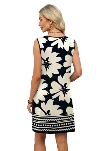 WIHOLL Summer Dresses for Women 2026 Beach Vacation Fashion Lace Mini Tank Dress with Pockets