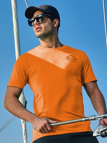 NORTHYARD Mens Swim Shirt Rash Guard UPF 50+ Quick Dry Short Sleeve Fishing Shirts Sun Protection Shirt Beach Water Swimming