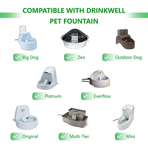 TOGGATH 12 Pack Pet Fountain Premium Carbon Replacement Filters Compatible with PetSafe Drinkwell Platinum, Multi-Tier, Ev...