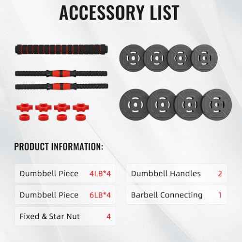 Fitvids Multi-Functional Portable Changeable Dumbbell and Barbell Kettlebell Set with Adjustable Weights, 40LBS or 60LBS Sets, 2-in-1 or 4-in1, Multiple Styles