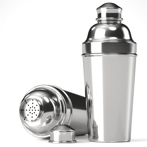 60oz Cocktail Shaker, Stainless Steel Large Drink Mixer Shaker with Cocktail Strainer, Zikepa Professional Shakers Bartend...