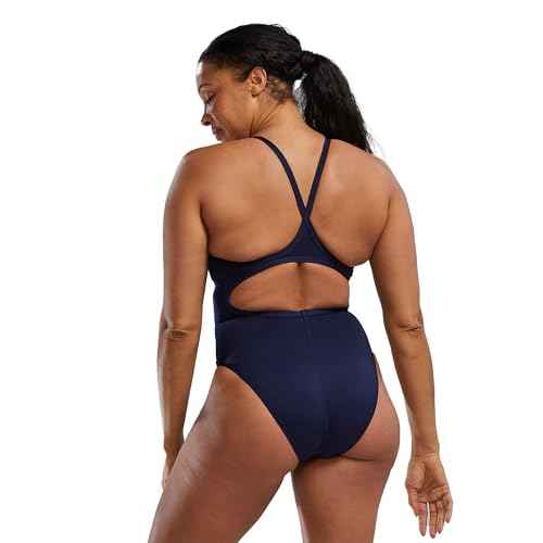 TYR Women's Durafast Elite Diamondfit Controlfit One Piece Swimsuit, Navy/Navy, 14