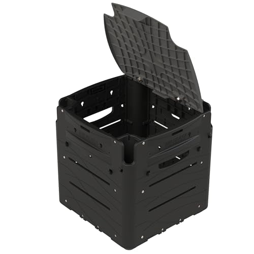 RAILBLAZA Gear Hub Kayak Fishing Crate - with 4 Internal Rod Holders, Storage for 8 TackleBoxes, Premium Kayak Crate with ...