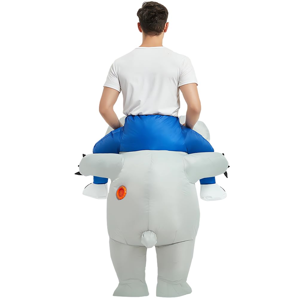 KOOY Inflatable Costume Adult, Ride on Koala Costume Adult Size for Men Women, Blow up Costumes for Adult Funny Halloween Costume
