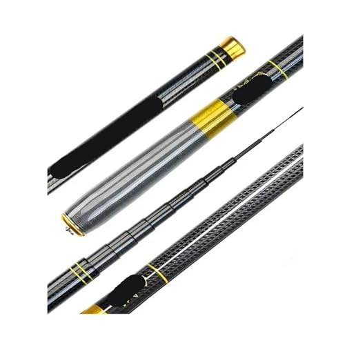 NIXWORTAL Fishing Rod Ultralight Freshwater Stream Hand Pole 2.7/3.6/4.5/5.4/6.3/7.2 Meters Carbon Fiber Pattern Telescopi...