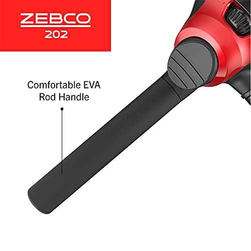 Zebco Zebco 202 Spincast Reel and Fishing Rod Combo, Pre-Spooled with 10-Pound Cajun Line, Includes Tackle Kit