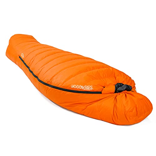 ZOOOBELIVES 10 Degree Down Sleeping Bag for Adults, 4-Season Cold-Weather Mummy Bag, Roomy Fit, 550+ Fill Power Warmth, Li...