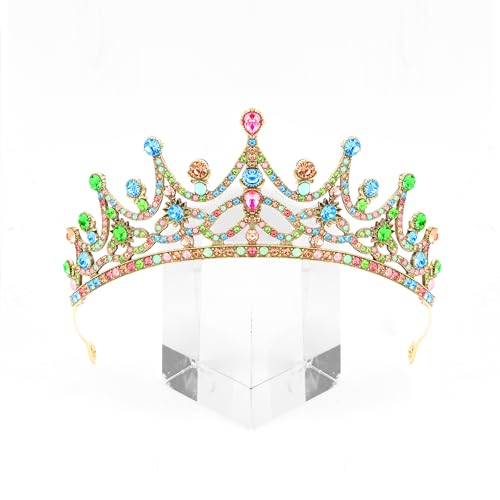 Vovii Tiaras for Women Princess Crown Headband Birthday Queen Rhinestone Shiny Bronze Coloured Crown for Girl Princess Dec...