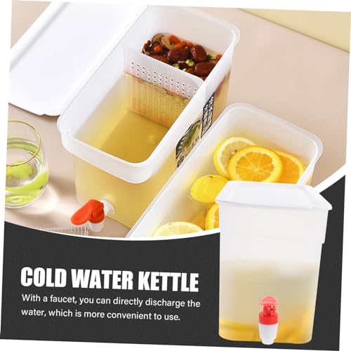 CIYODO Refrigerator Cold Water Kettle with Faucet 1.5 Gallon Water Pitcher for Home Kitchen Beverage Dispenser Juice Party...