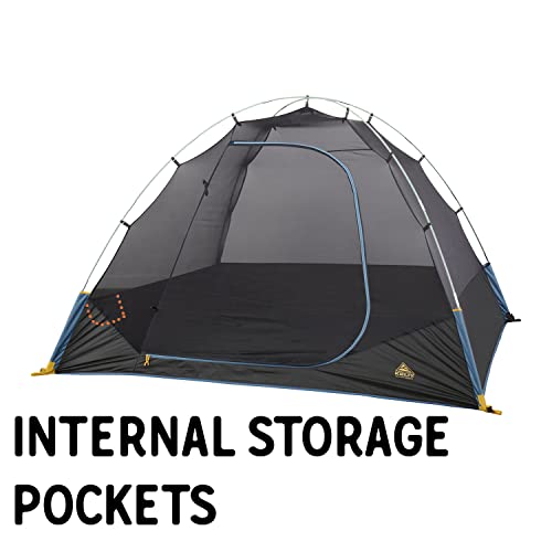 Kelty Discovery Element Camping Tent, 4 or 6 Person Storm Worthy Campsite Shelter, Fiberglass Poles, Pre-Attached Guyline...