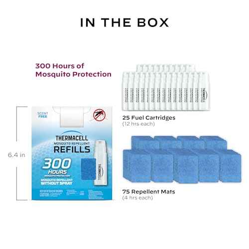 Thermacell Mosquito Repellent Refills; Compatible with Any Fuel-Powered Thermacell Repeller; Highly Effective, Long Lasting, No Spray or Mess; 15 Foot Zone of Mosquito Protection