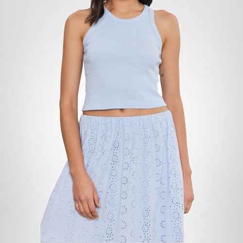 VELVET BY GRAHAM & SPENCER Women's Harla Cotton Slub Tank Top, Island