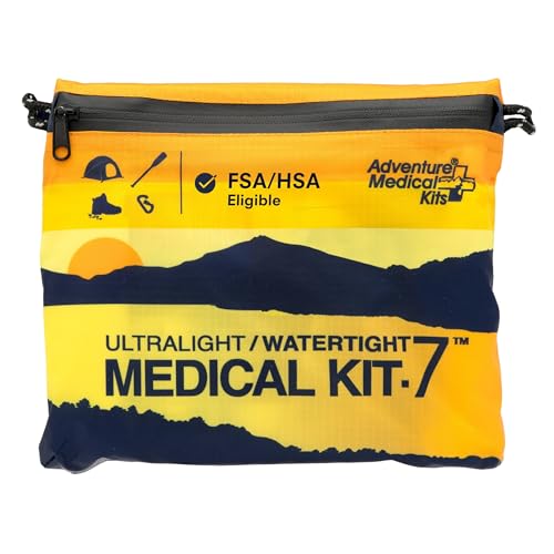 Adventure Medical Kit Ultralight/Watertight Medical Kit .7 - Up to 3 People, Up to 3 Days - Includes Bandages, Blister Ess...