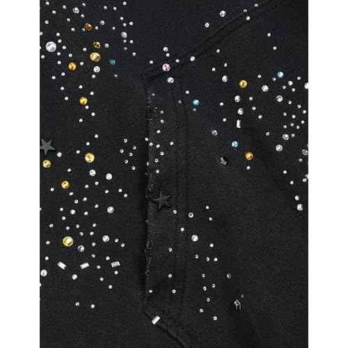 Aelfric Eden Star Rhinestone Zip Up Hoodies Womens Mens Casual Hooded Jackets Unisex Loose Crystal Y2K Pocket Sweatshirts