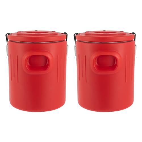Bokknppo 5 Gallon Insulated Beverage Cooler 2PCS Hot Cold Water Cooler Portable Drink Warmer Dispenser Stainless Steel Ins...
