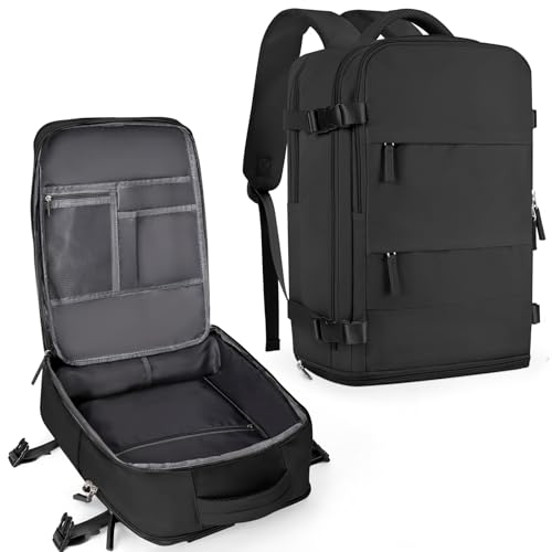 coowoz Large Travel Backpack For Women Men,Carry On Backpack Flight Approved,Hiking Backpack Waterproof Outdoor Sports Ruc...