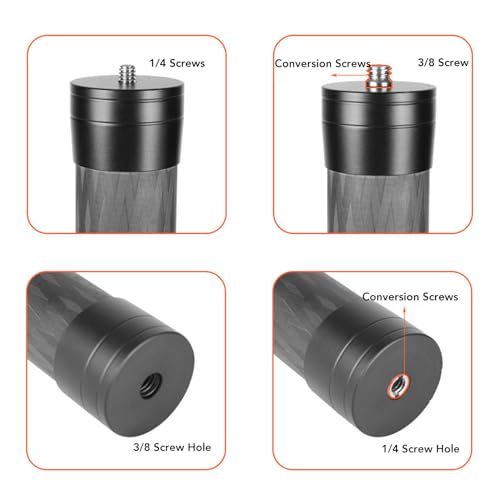 Camera Extension Pole, Tripod Center Column Extension Extender, Carbon Fiber Extension Pole Telescopic 2 Section Pole Rod ...