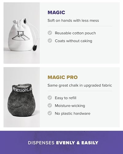 Friction Labs Gym Chalk – Magic Ball, PRO Ball (Chalk Bag Sock) | Non-Toxic Climbing Chalk for Bouldering, Gymnastics & More