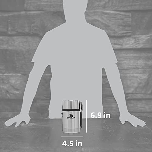 STANLEY Classic Food Jar and Spork 18 oz | Vacuum Insulated Food Container | Wide Mouth Screw On Lid | Packable for Travel...
