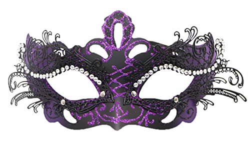 Coolwife Couples Masquerade Masks Metal Venetian Mardi Gras Party Evening Prom Costume Mask