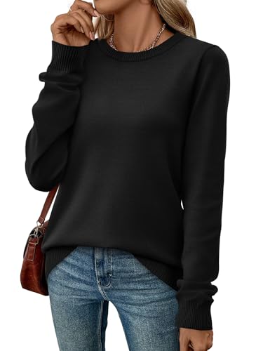 WIHOLL Sweaters for Women Lightweight Pullover Tops Long Sleeve Shirts Crewneck Fashion Clothing Fall Outfits 2025