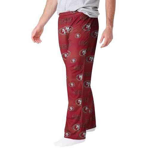 FOCO San Francisco 49ers Men's Scatter Pattern Pajama Lounge Multi Color Pants