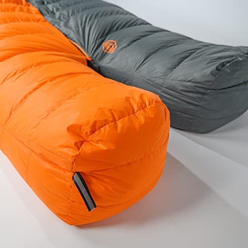 ZOOOBELIVES 10 Degree Down Sleeping Bag for Adults, 4-Season Cold-Weather Mummy Bag, Roomy Fit, 550+ Fill Power Warmth, Li...