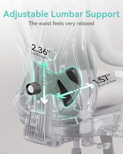 Hbada P5 Ergonomic Office Chair, Desk Chair with Adjustable Lumbar Support and Height, Comfortable Mesh Computer Chair wit...