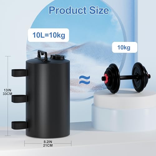 Canopy Water Weights Bag, 88 lb Tent 4 Leg Weights Bag, Portable 10L Water Bag Windproof Fixed Canopy Weights Bag, for Out...