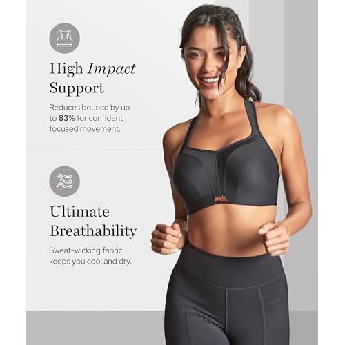 Panache Women¡¯s High Impact Underwire Sports Bra ? Max Support, Moisture Wicking, Secure Fit Workout Bra for Women