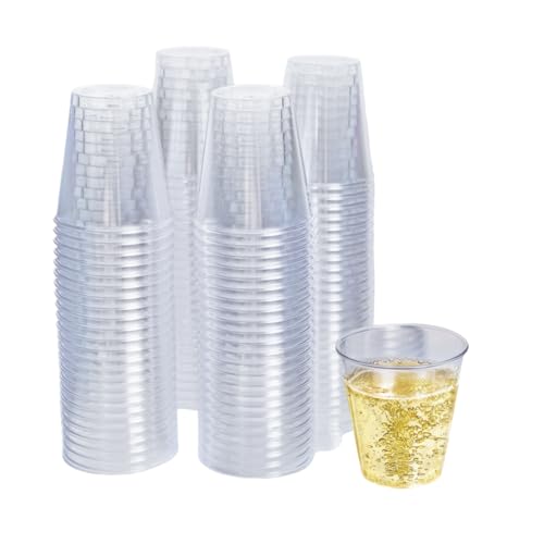 Craft And Party, 1oz 200 pcs Premium Clear Shot Glasses. Disposable Clear Cups for Wine Tasting, Vodka, Whiskey, jelly sho...