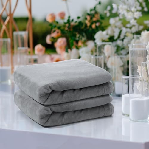 Tinideya 6 Pcs Flannel Fleece Throw Blanket Bulk 50 x 60 Inch Soft Fleece Blanket Warm Throw Blanket Coral Blankets for Co...