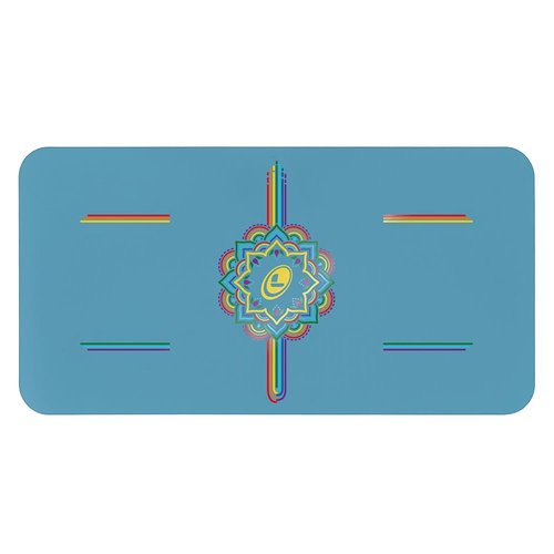 Liforme Yoga Pad - Patented Alignment System, Warrior-like Grip, Non-slip, Eco-friendly and biodegradable, 4.2mm thick pad for knee, elbow and hand support during Yoga (Blue Sky)