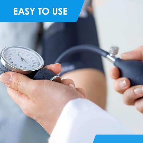Primacare DS-9197-BL Professional Classic Series Manual Adult Size Blood Pressure Kit, Emergency Bp kit with Stethoscope a...