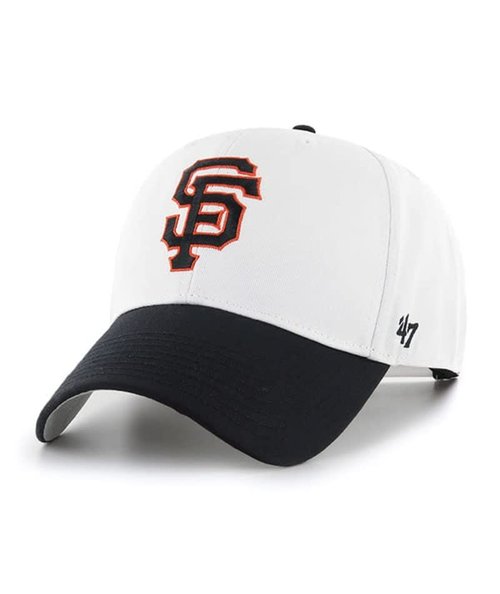 47 San Francisco Giants Hat Mens Womens Two Tone MVP Adjustable Cap, White/Black