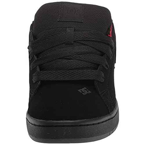 DC Men's Court Graffik Casual Skate Shoes, Black/RED, 10