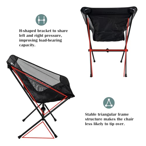 G2 GO2GETHER Ultra-Light Folding Camping Chair, All-Aluminum Frame, Surper Breathable Fabric, Easy to Carry, Compact Stora...