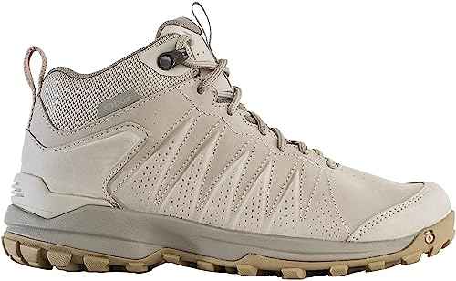 Oboz Women's Sypes Mid Leather B-Dry Waterproof Hiking Shoe, Snow Leopard, 8.5