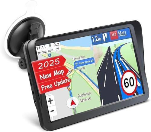 GPS Navigator for Car Truck RV,Navigation System 9 Inch Touchscreen with，Support Voice Turn Direction Guidance/Speed and R...