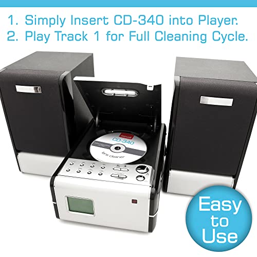 Maxell – Pro 190048 CD-340 Laser Lens Cleaner - Safe & Effective CD Player & Game Station Compact Disc Cleaner - Microfibe...